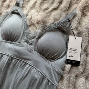 Knix Soft Grey Lace-Trim Chemise